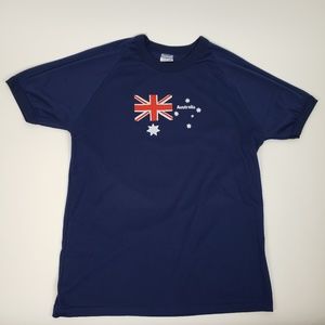 Australian Flag Blue Logo short Sleeve Shirt